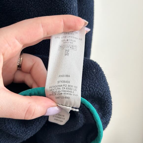 Patagonia Synchilla Snap Pullover Sweatshirt Navy Blue XS - Picture 9 of 9